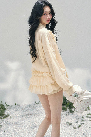 Elegant Ruffled Summer Dress Set