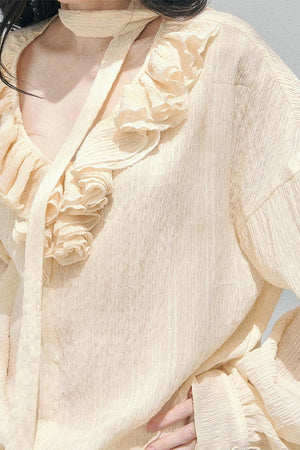 Elegant Ruffled Summer Dress Set
