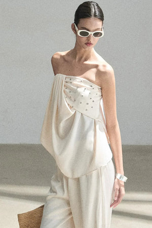 Elegant Satin Two-Piece Set-Up
