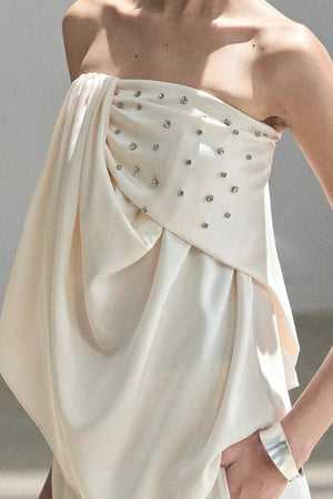 Elegant Satin Two-Piece Set-Up