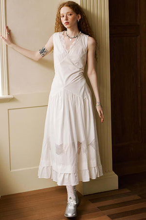 Elegant V-Neck Lace Dress