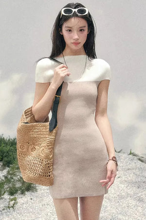 Elegant White Knit Dress