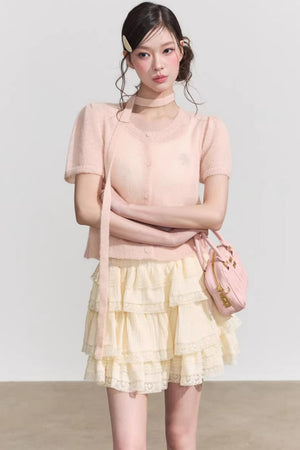 Elegant Wool Knit Cardigan Top