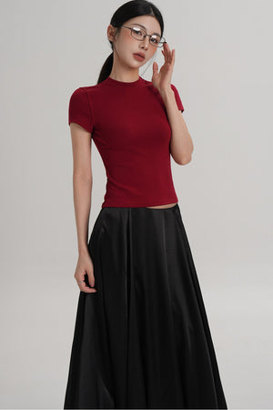 Elegant Wool Waist-Cinching Top