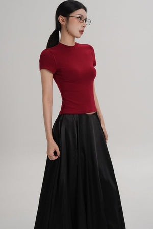 Elegant Wool Waist-Cinching Top