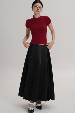 Elegant Wool Waist-Cinching Top