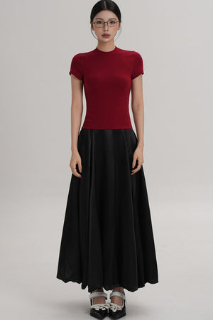Elegant Wool Waist-Cinching Top