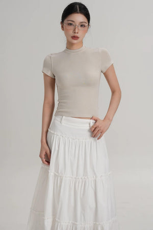 Elegant Wool Waist-Cinching Top