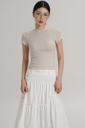 Elegant Wool Waist-Cinching Top