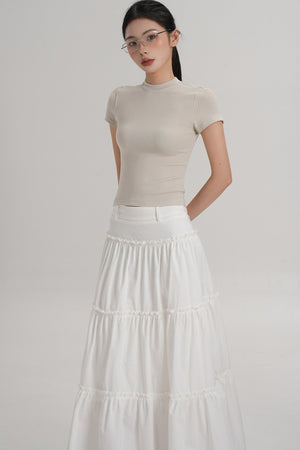 Elegant Wool Waist-Cinching Top