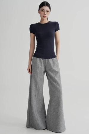 Elegant Wool Waist-Slimming Top