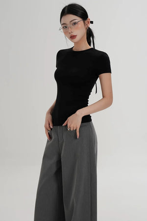 Elegant Wool Waist-Slimming Top