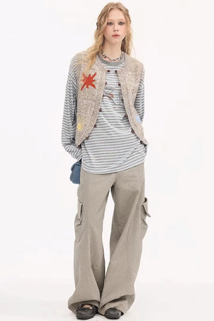 Embroidered Beaded Knitted Vest