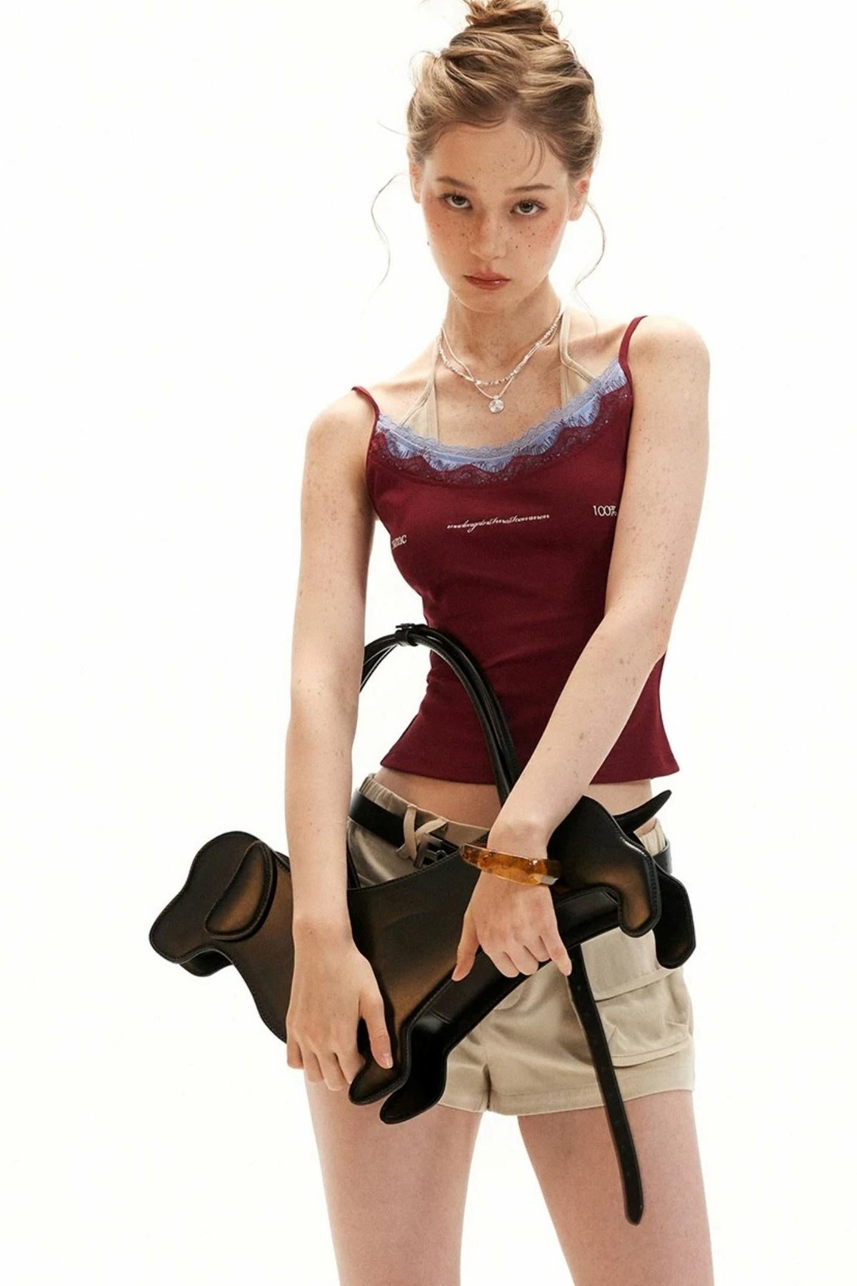 Embroidered Faux Three-Piece Camisole