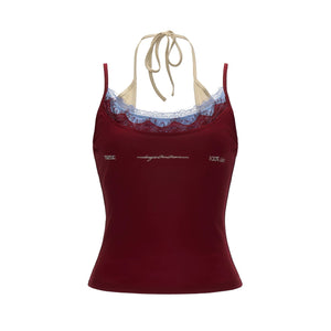Embroidered Faux Three-Piece Camisole