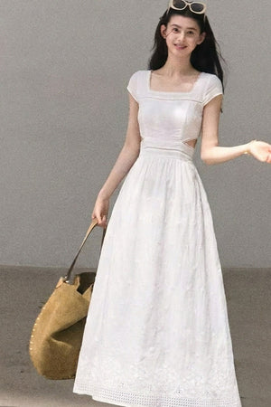 Embroidered Jacquard Lace Dress