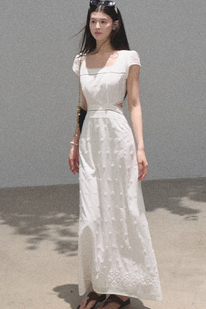 Embroidered Jacquard Lace Dress