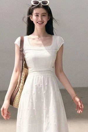 Embroidered Jacquard Lace Dress