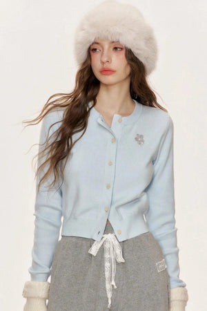 Embroidered Knit Cardigan