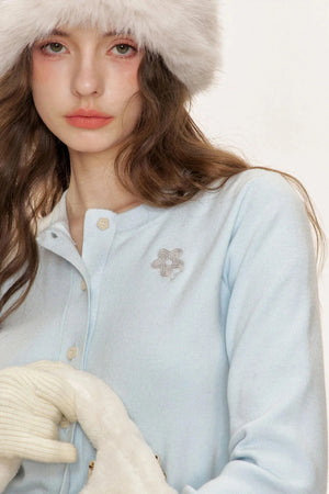 Embroidered Knit Cardigan