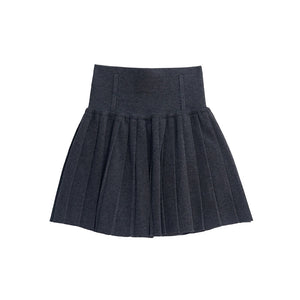 Embroidered Knitted Cardigan Pleated Skirt Set