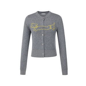 Embroidered Knitted Casual Top