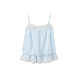 Embroidered Lace Balloon Pants Set-Up