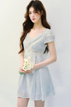 Embroidered Lace Retro Dress