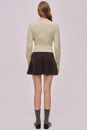Embroidered Merino Wool Cardigan