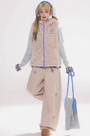 Embroidered Retro Denim Pants