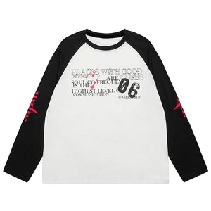Embroidered Retro Long Sleeve T-Shirt