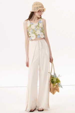 Embroidered Summer Camisole Top