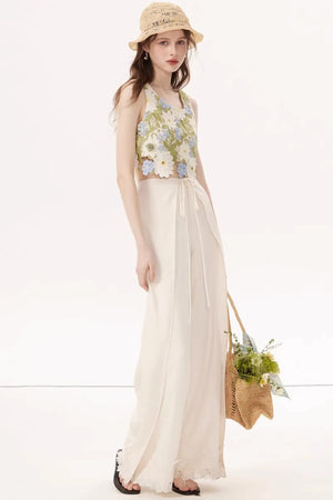 Embroidered Summer Camisole Top