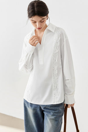Embroidered White Shirt
