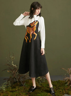 Embroidery Waist Strap Large Skirt