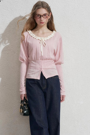 Empire Pink Lace Shirt