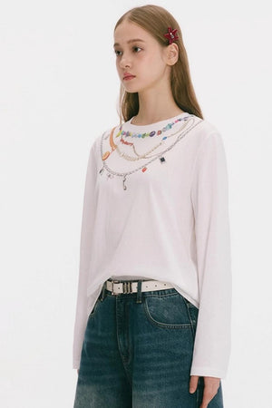 End of Summer Chain Print Top