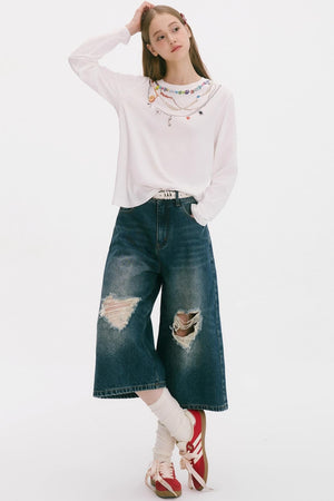 End of Summer Chain Print Top