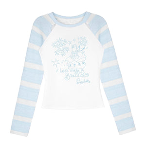 Energetic Striped Raglan Sleeve T-Shirt
