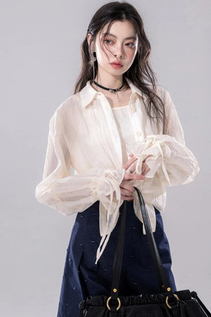Ethereal Apricot Blouse