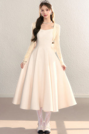 Exquisite French Spaghetti Strap Dress