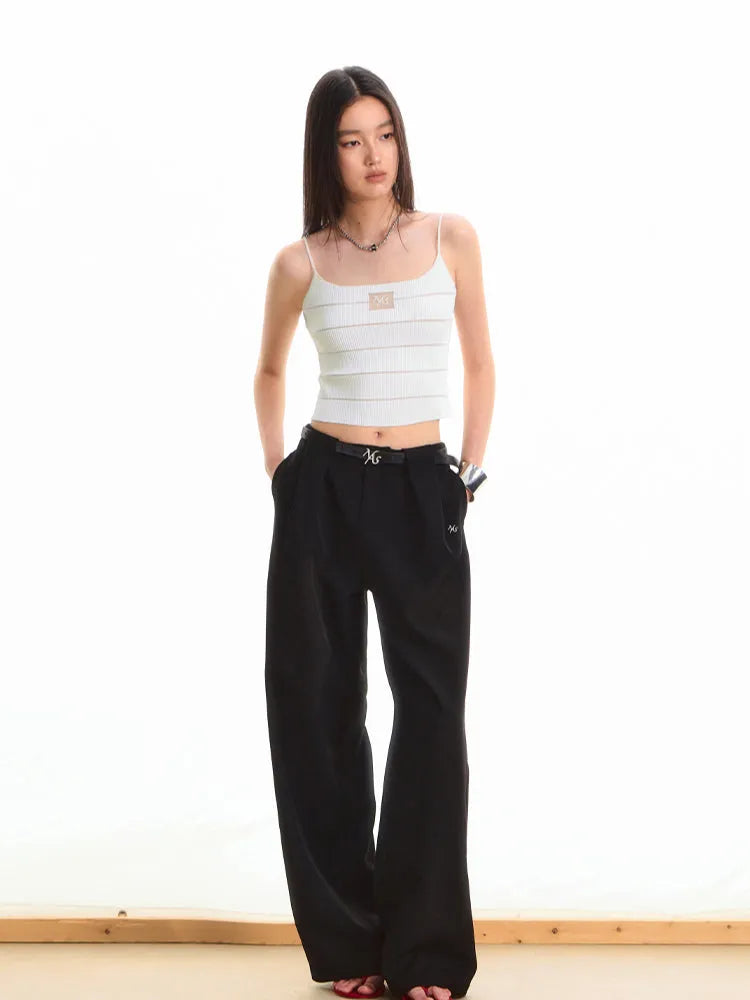 3D Pleated Suit Pants