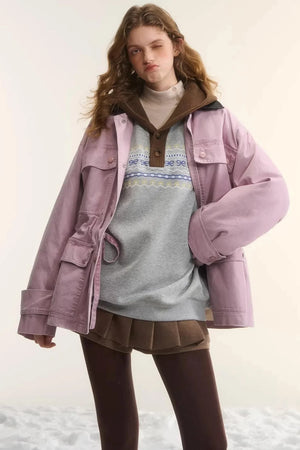 Fair Isle Hooded Top