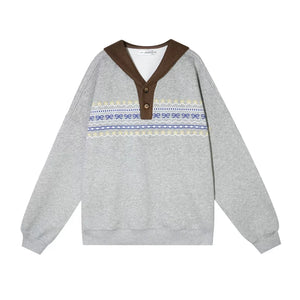 Fair Isle Hooded Top