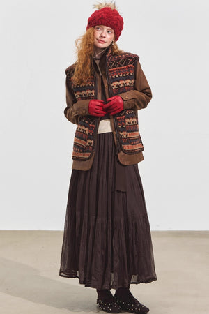 Fair Isle Jacquard Fleece Vest