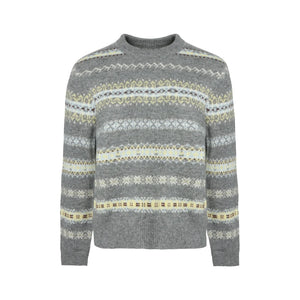 Fair Isle Jacquard Striped Sweater