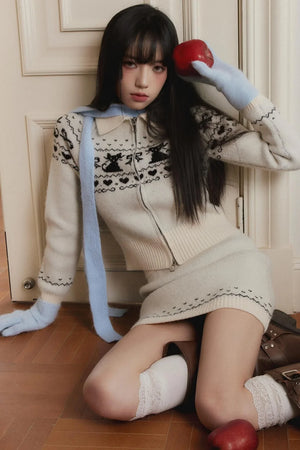 Fair Isle Knitted Sweater Set-Up