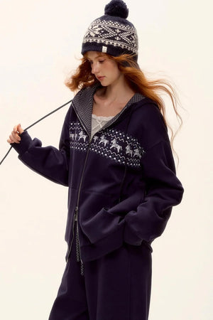 Fair Isle Quilted Jacket Set-Up