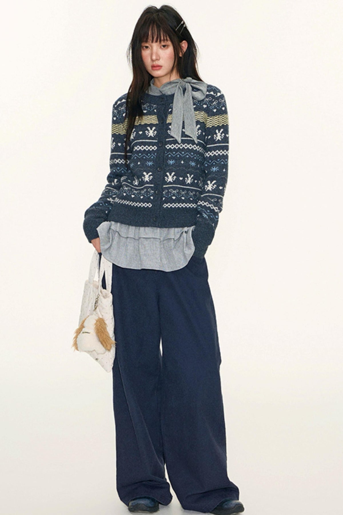 Fair Isle Vintage Wool Cardigan Set-Up