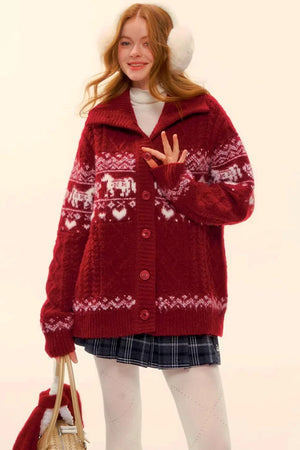 Fair Isle Wool Cardigan